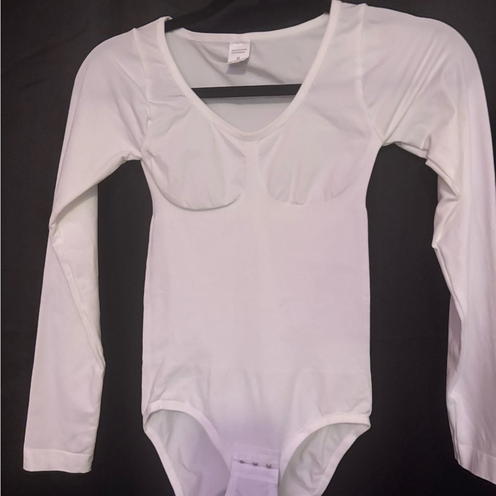 White Long Sleeve Bodysuit